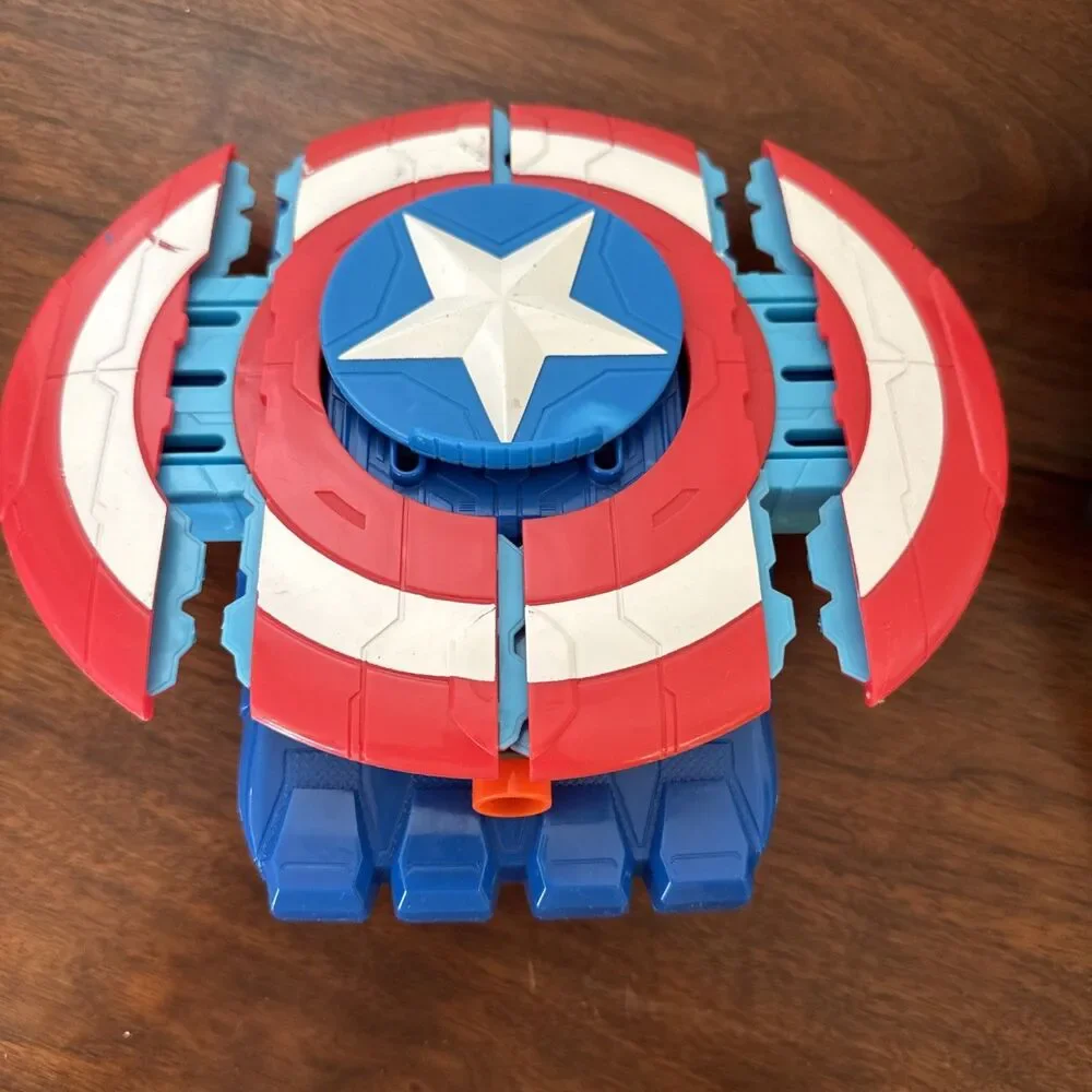 Nerf Marvel Avengers Strike Captain America  Iron Man Strikeshot Shield No Darts